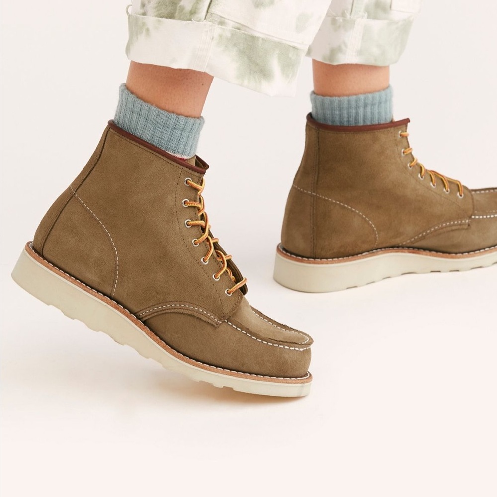 Red Wing Olive Moc toe boots